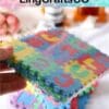 Foam puzzle mat with colorful letters and numbers, held in a hand, by LingCraftsCO.