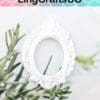 Ornate white oval frame against a leafy background with "LingCraftsCO" text at the top.